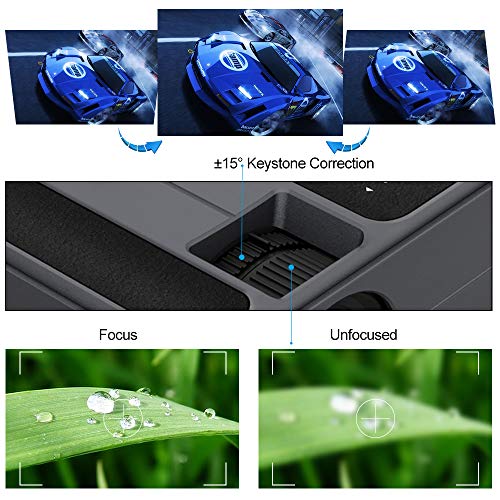Portable WiFi Projectors, 2020 Upgrade 3500 Lux LED Video Bluetooth Projectors with Built-in Speaker for Home Theater Outdoor Movies Support 1080P VGA USB HDMI with Smartphone, TV Stick, Laptop, PS4