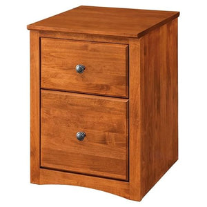 Coder Crossing Alder Wood Rolling File Cabinet in Warm Cherry - Made in USA