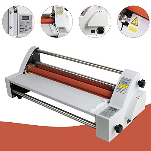 Fencia Hot Cold Roll Laminator 17" Single/Dual Sided Thermal Laminating Machine 110V