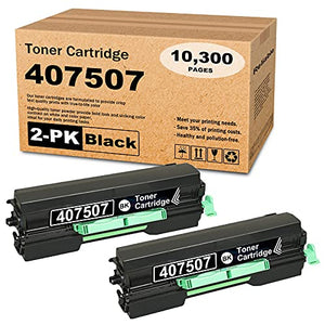 2 Pack 407507 SP 6430 Toner Cartridge Black Compatible Replacement for Ricoh SP 6430DN Printer Cartridge