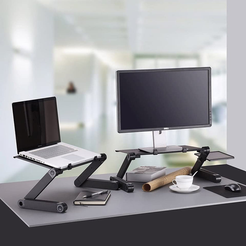 WALNUTA Height Adjustable Lap Laptop Desk Portable Lap Desk with Pillow Cushion, Fits up to 15.6 inch Laptop (Color : A)
