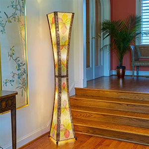 Eangee Hour Glass Multi-Color Giant Tower Floor Lamp