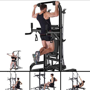 ZLQBHJ Strength Training Equipment Strength Training Dip Stands Multifunctional Power Towers Adjustable Height Stand Workout Station Dip Station Pull Chin Up Ba