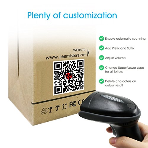 TEEMI TMSL-55CR 2D Bluetooth Barcode Scanner with USB Cradle - Case of 20