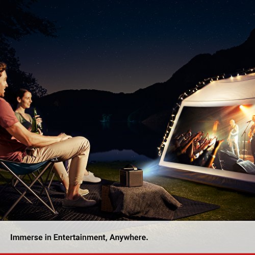 Nebula Mars Lite Portable Cinema, Home Theater with 150'' HD Picture, 300 ANSI Lumens, Two 10W Speakers, 3-Hour Playtime, 1-Second Autofocus, HDMI and USB Inputs, for Music and Movies (No Built-In OS)