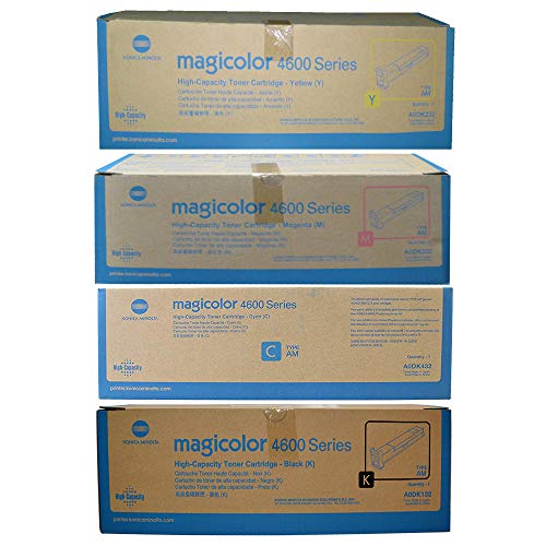 Konica Minolta Complete 4 Color Toner Set for MC 4690MF/4695MF Printer series High yield