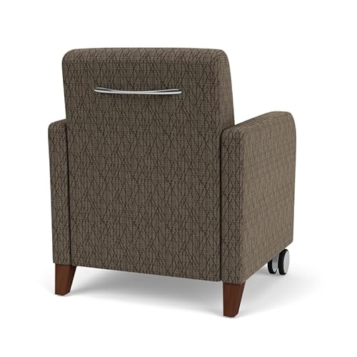 Lesro Siena Brown/Walnut Lounge Reception Guest Chair
