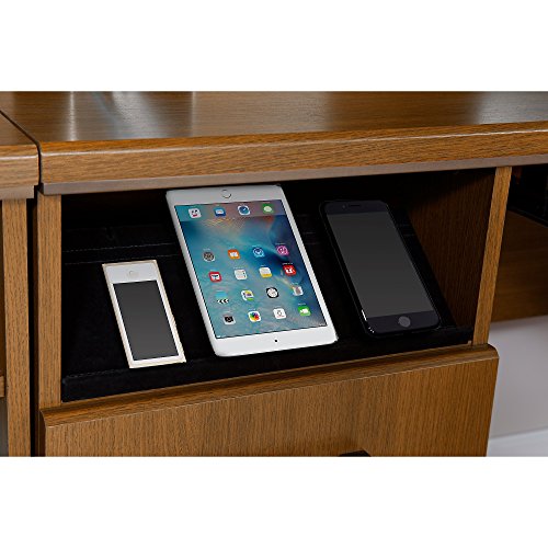 Bush Furniture Achieve L-Desk in Warm Oak