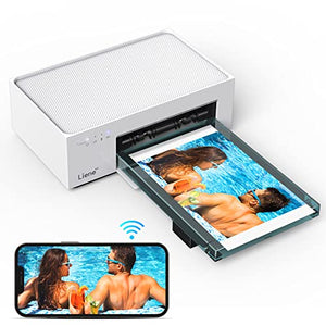 Liene 4x6'' Photo Printer, Battery Edition, Wireless Photo Printer for iPhone, Smartphone, Android, Computer, Dye Sublimation Printer, Full-Color Photo, 20 Sheets, Picture Printer for Travel, Home Use