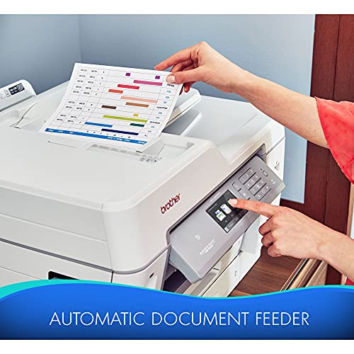 Brother MFC-J6945D INKvestment Tank Wireless Color Inkjet All-in-One Printer - Print Copy Scan Fax - Duplex Printing, 11” x 17” Scan Glass, 22 ppm, Up to 1-Year of Ink in-Box, BROAGE Printer Cable