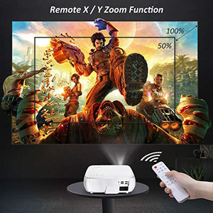 Projector 1080P Native 6800 Lumens HDMI Movie Projector, ±50° 4D Keystone Correction for Home,Office,Entertainment