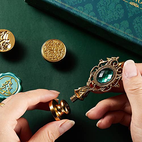 Wax Making Tool Creative Wax Seal Stamp Set DIY Scrapbooking Stamps Head Wedding Craft Birthday Decorative Envelope Sealing