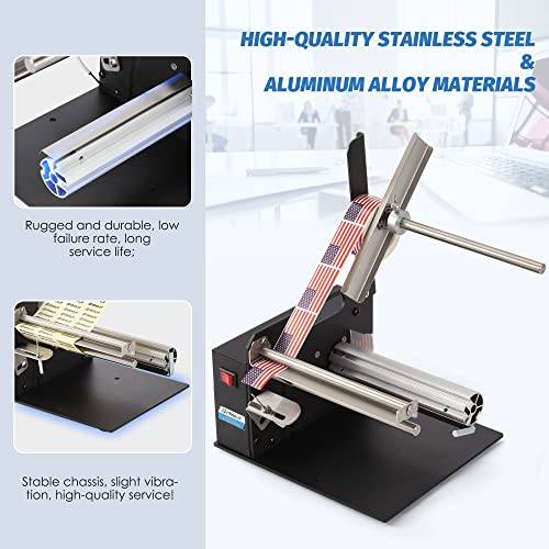 Frifreego Automatic Label Dispenser, Fiber Optic Sensor, for Various Labels Including Clear Labels, Min Label Length 3mm, Label Width 10-162mm, Max Label Dia 200mm