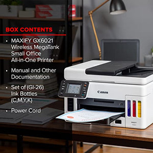 MAXIFY GX6021 Wireless MegaTank Small Office All-in-One Printer