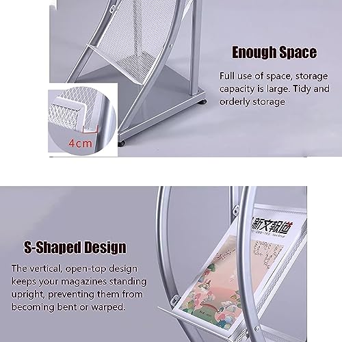 HACSYP Metal Floor-Standing Leaflet Stand, Magazine Racks for Office - Organizer Rack