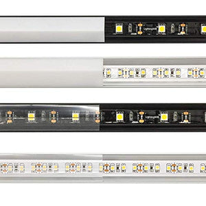 inShareplus LED Aluminum Channel System 10 Pack 6.6FT/2M V-Shape Silver Profile - Oyster White Cover, End Caps, Mounting Clips - for 3528 2835 5050 LED Strip