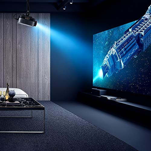 VIVIMAGE C680 Native 1080p Led Projector, 6000 Lux Full HD Home Theater Movie Projector Compatible TV Stick, HDMI, VGA, USB, Laptop, iPhone Android for PowerPoint Presentation