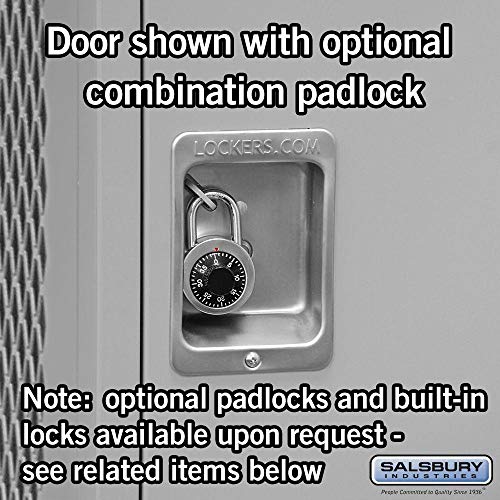 Salsbury Industries Standard Gear Metal Locker, Gray 6ft H x 24in D (Unassembled)