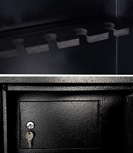 Rifle Safe Gun Safe Quick Access 5-Gun Shotgun Cabinet (Biometric/Digital) (Large Gun Safe-Digital)