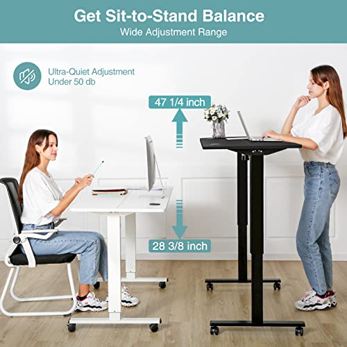 WOKA 48 x 24 Inches Electric Standing Desk, Brown Anti Fatigue Standing Desk Mat