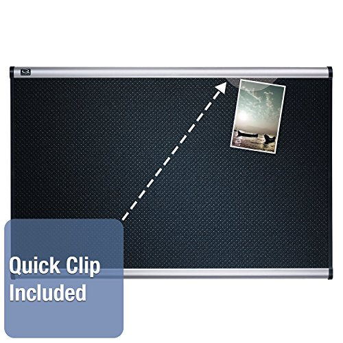 Quartet Bulletin Board, 4' x 3', Embossed, Hi-Density Foam,  Aluminum Frame (B344A)