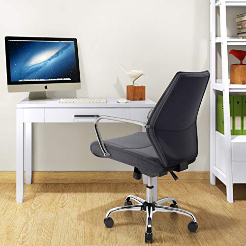 SIMPLIHOME Cosmopolitan SOLID WOOD Contemporary Modern 42 inch Wide Home Office Desk, Writing Table, Workstation, Study Table Furniture in White