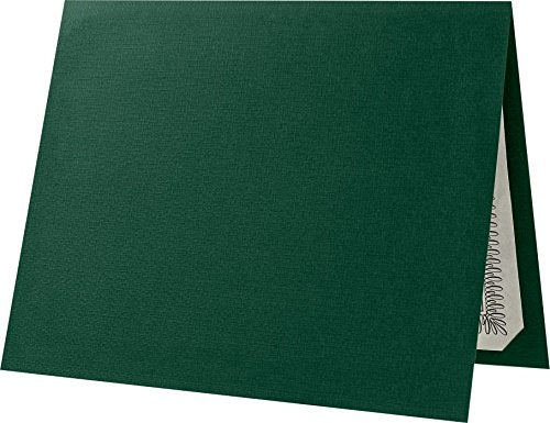 LUXPaper Certificate Holders for 8 1/2 x 11 Certificates or Documents in 100 lb. Green Linen, Display Folder for Paper Awards, 250 Pack, Holder Size 9 1/2 x 12 (Green)