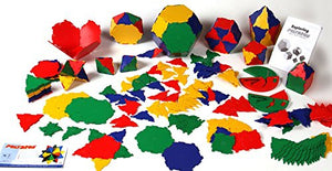 hand2mind Polydron Geometry Shapes (Set of 266 Pieces in 7 Shapes)