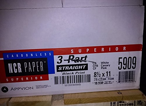 NCR Carbonless Paper, 3-Part Straight Collated, 8-1/2" x 11", Wholesale Case of 10 Reams (1,670 sets)