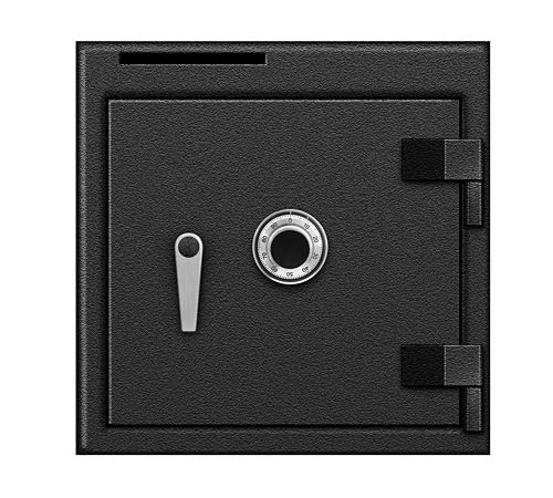 Drop Slot Storage Box Depository Vault Safe B-Rate Burglary and Fire Protection use at Home, Office, Hotels, Restaurants for Cash, Jewelries, Checks with Combination Lock (20"x20"x20")