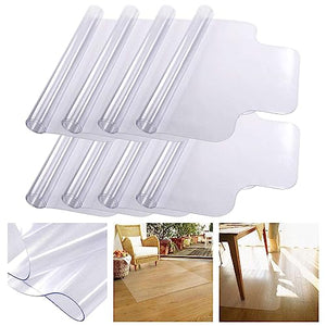 None Floor Mat Protector 48"x36" PVC for Hardwood - 8 Pack