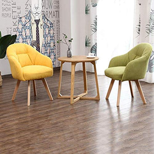 Office Desk Chair Sofa Chair Cloth Desk Chair Nordic Computer Chair Household Comfortable Sedentary Balcony Leisure Fully Removable and Washable Wooden Legs Nail Chair(Color:B)