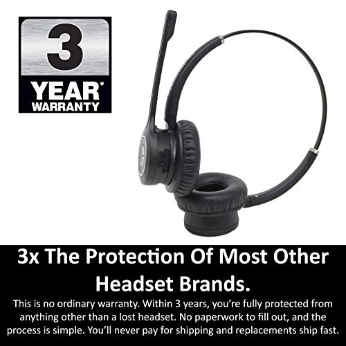 Discover Adapt 30 Wireless Headset System for Office Phones- Switch Between Single and Dual Speaker- Compatible with Polycom, Avaya, Cisco, Yealink and 98% of Office Desk Phones