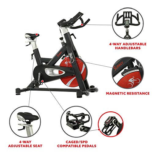Sunny Health & Fitness Evolution Pro II Magnetic Indoor Cycle Exercise Bike with Device Mount and Performance Display -SF-B1986