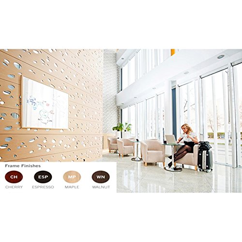 Ghent IMM34WESP 35.75" x 47.75" Impression Modern Frame - Porcelain Whiteboard - Espresso Finish