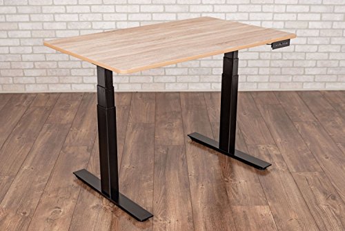 Luxor 48" W Dual Motor 3 Stage Electric Stand Up Desk - White Oak