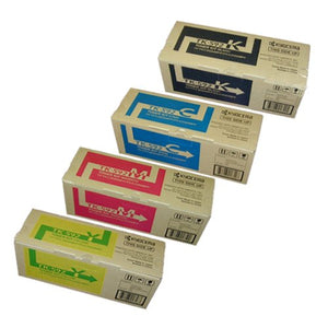 Kyocera Mita TK-592K TK-592C TK-592M TK-592Y FS-C2026 C2126 C2526 C2626 C5250 M6026 Toner Cartridge Set (Black Cyan Magenta Yellow, 4-Pack) in Retail Packaging