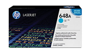 HP 648A (CE261A) Cyan Toner Cartridge for HP Color LaserJet Enterprise CP4025 CP4525