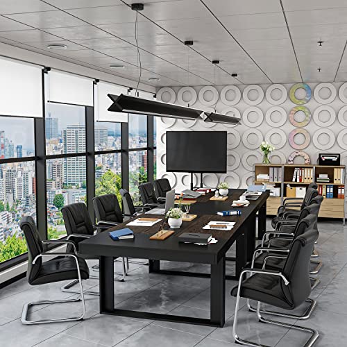 FAMAPY Modern Conference Table 7.2FT Rectangular for Office Meeting Room