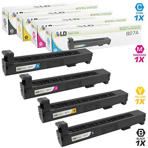 LD Remanufactured Toner Cartridge Replacement for HP 827A (Black, Cyan, Magenta, Yellow, 4-Pack)