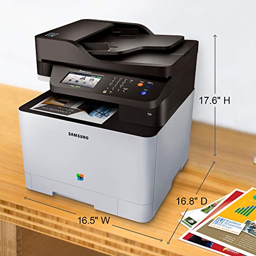 Samsung Xpress C1860FW Wireless Color Laser Printer with Scan/Copy/Fax, Simple NFC + WiFi Connectivity and Built-in Ethernet, Amazon Dash Replenishment Enabled (SS205H)