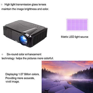 1080P Video Projector HDMI 4500 Lumen LED Home Projector FULL HD Home Theater Cinema Multimedia Movie Projector 1080P HDMI USB VGA LED Projector for PC Computer Laptop Xbox PS4 Video Games