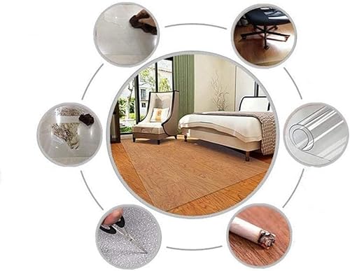 PHONME Clear Heavy Duty Chair Mat for Hard Floors, Large Anti-Slip Protector (140 * 200cm)