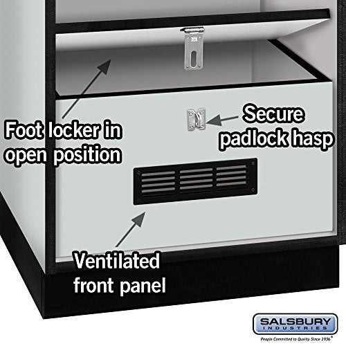 Salsbury Industries Designer Wood Locker 18-Inch Grey