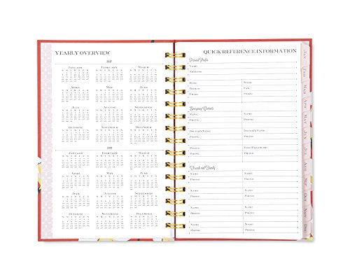 Snow & Graham for Blue Sky 2018 Weekly & Monthly Planner, Hardcover, Twin-Wire Binding, 5" x 8", Quince