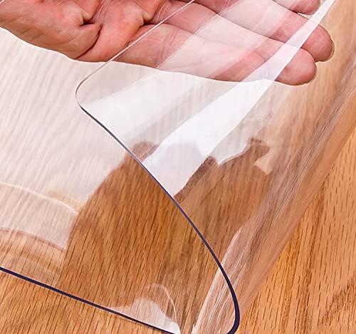 HOBBOY Transparent Heavy Duty Hard-Floor Chair Mat for Wood Floors - Rectangular Multipurpose Vinyl Roll, 60-160cm Width