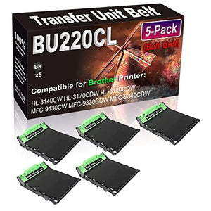 Kolasels Transfer Unit Belt 5-Pack Compatible BU220CL BU-220CL - HL-3140CW HL-3170CDW HL-3180CDW MFC-9130CW Printer (Black, High Yield)