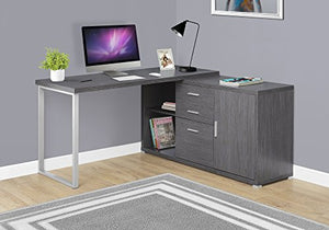Monarch Specialties Computer Desk - 60"L / Grey Left or Right Facing