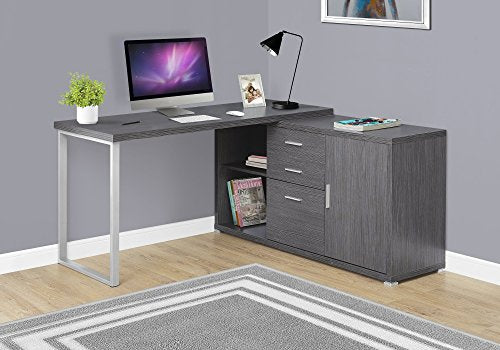 Monarch Specialties Computer Desk - 60"L / Grey Left or Right Facing