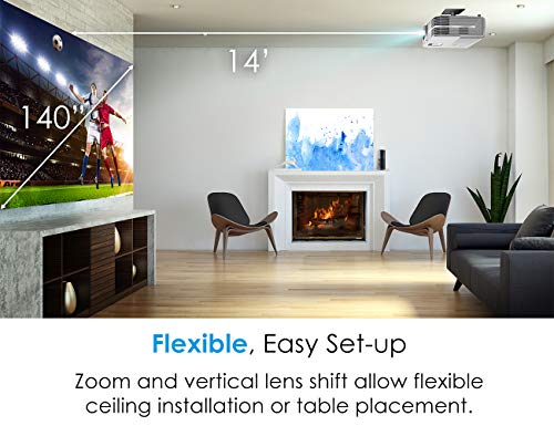 Optoma UHD52ALV True 4K UHD Smart Projector | Super Bright 3500 Lumens | HDR10 + HLG Support | Works with Alexa and Google Assistant | Voice Command | Support IFTTT, Black